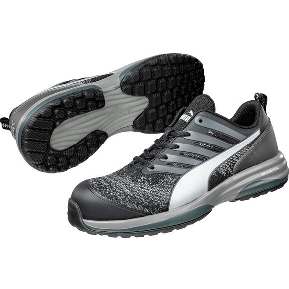 Puma Black and Silver Composite Toe Shoes - Picture 1 of 11